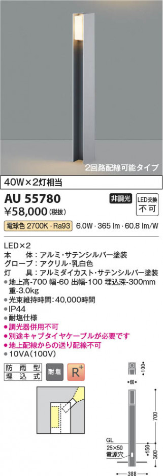 ���β��� Koizumi �������߾��� LED�����ǥ�饤�� AU55780