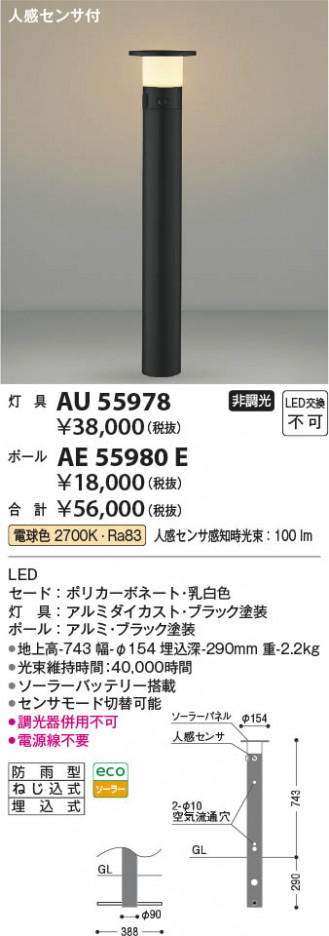 ���β��� Koizumi �������߾��� LED�����ǥ�饤�� ���� AU55978