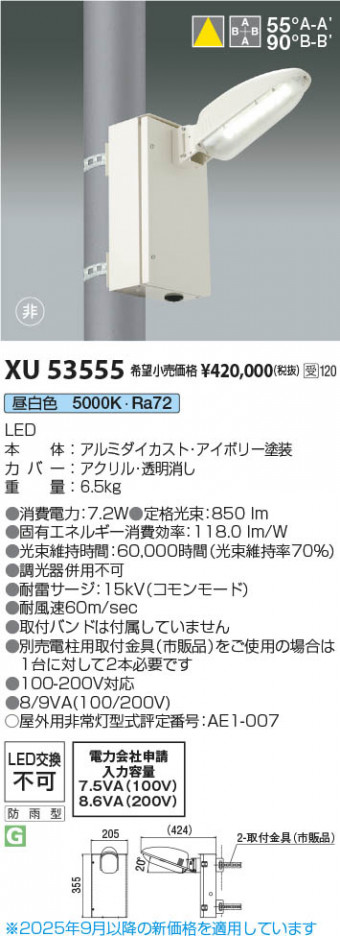 ���β��� Koizumi �������߾��� LED��������� XU53555